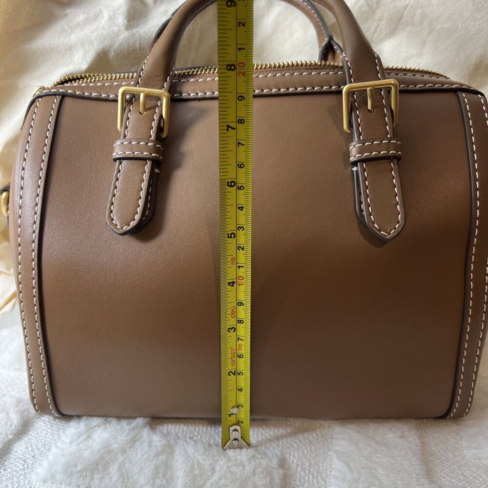 Tory Burch Brown Leather Satchel with Gold Hardware - Picture 6 of 7